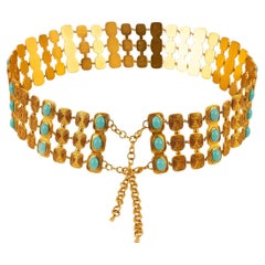 Christian Dior Belt with Blue Glass Paste, circa 1995/2005