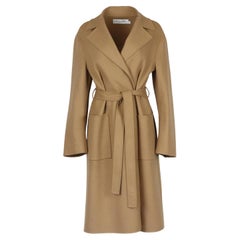 Christian Dior Belted Wool Blend Coat Fr 44 Uk 16