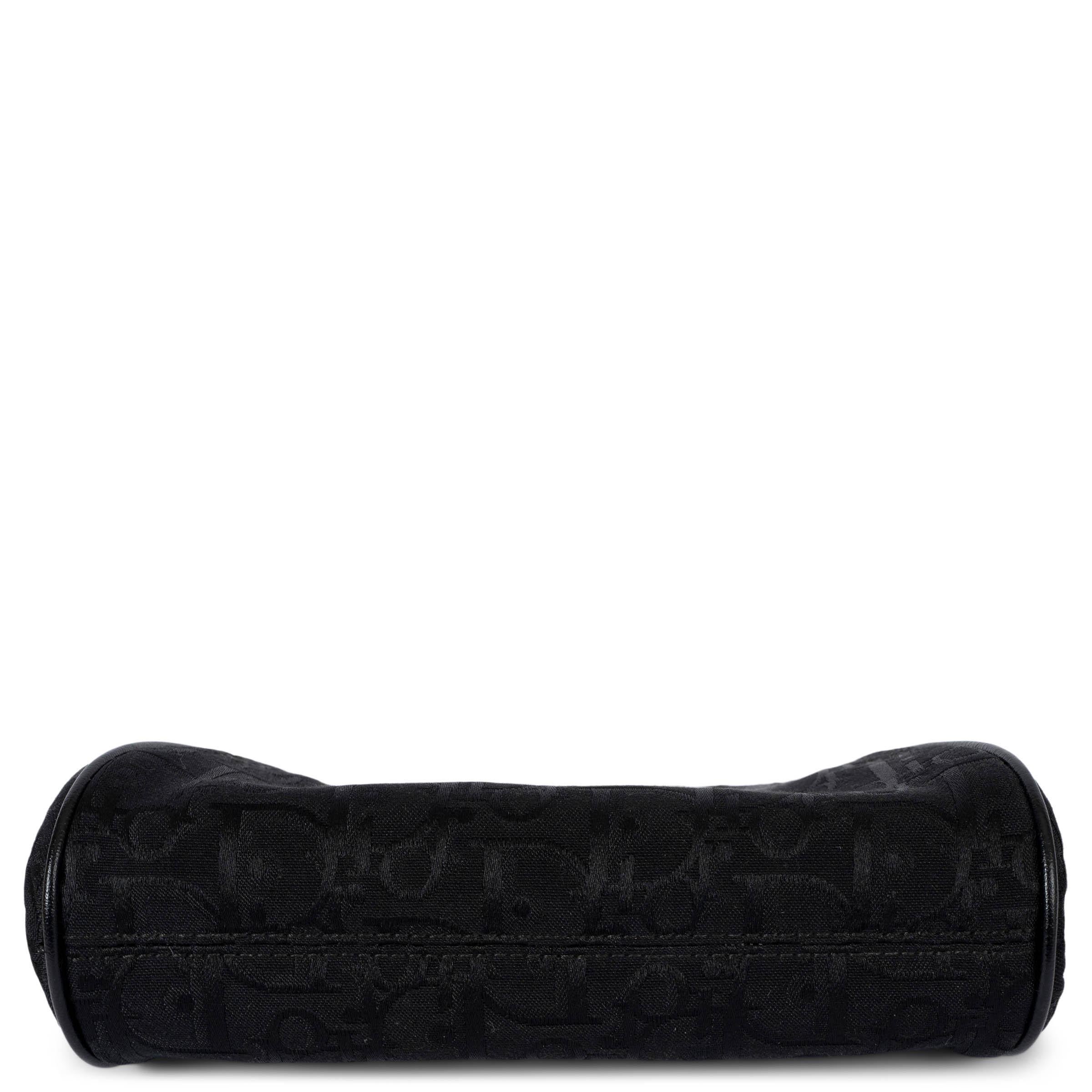 Women's CHRISTIAN DIOR black 2005 FLORAL OBLIQUE CANVAS FRAME Clutch Bag For Sale