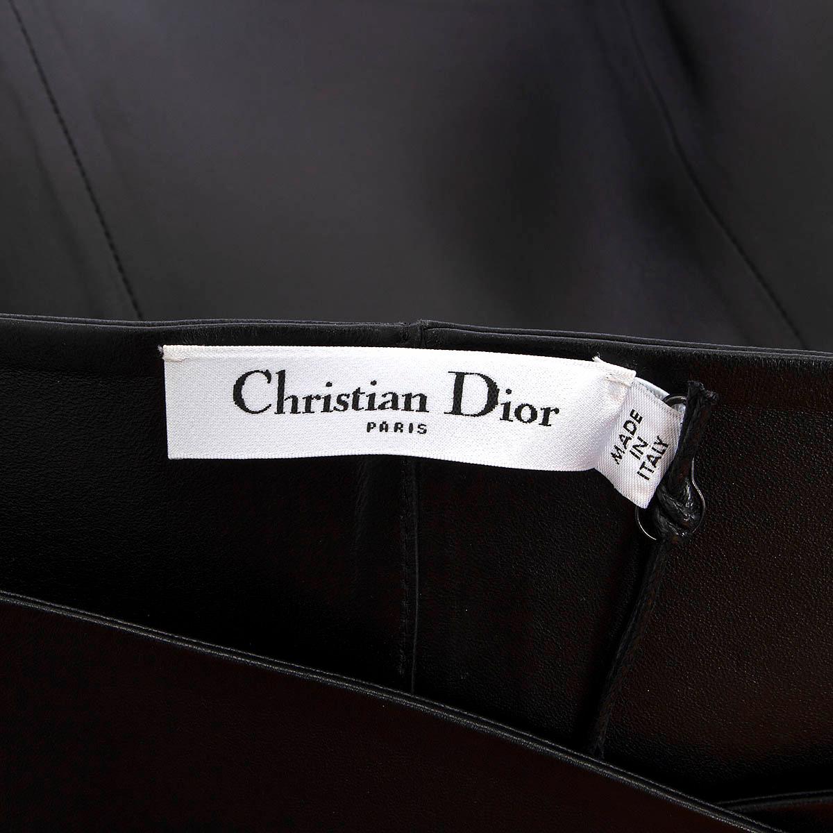 CHRISTIAN DIOR, chemise noire 2020 en cuir avec ceinture BUSTIER TanK, 38 S en vente 4