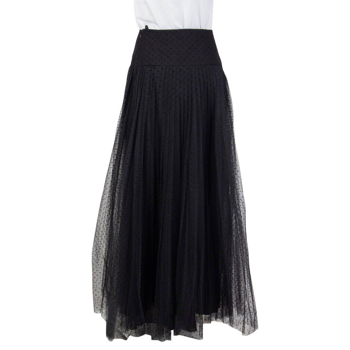 dior black tulle skirt