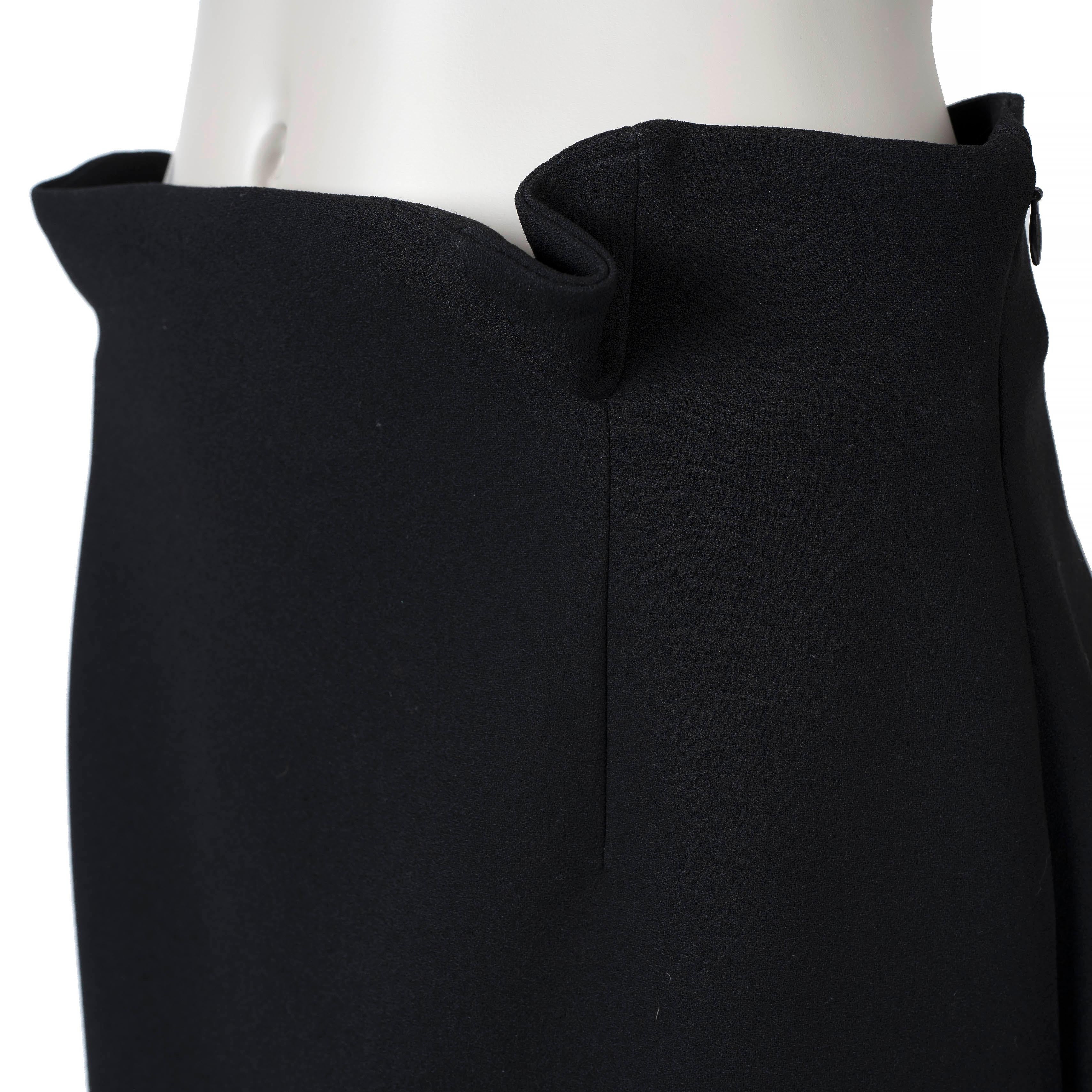 CHRISTIAN DIOR acetato negro 2016 FALDA MIDI PENDIENTE ALTURA 42 L en venta 1