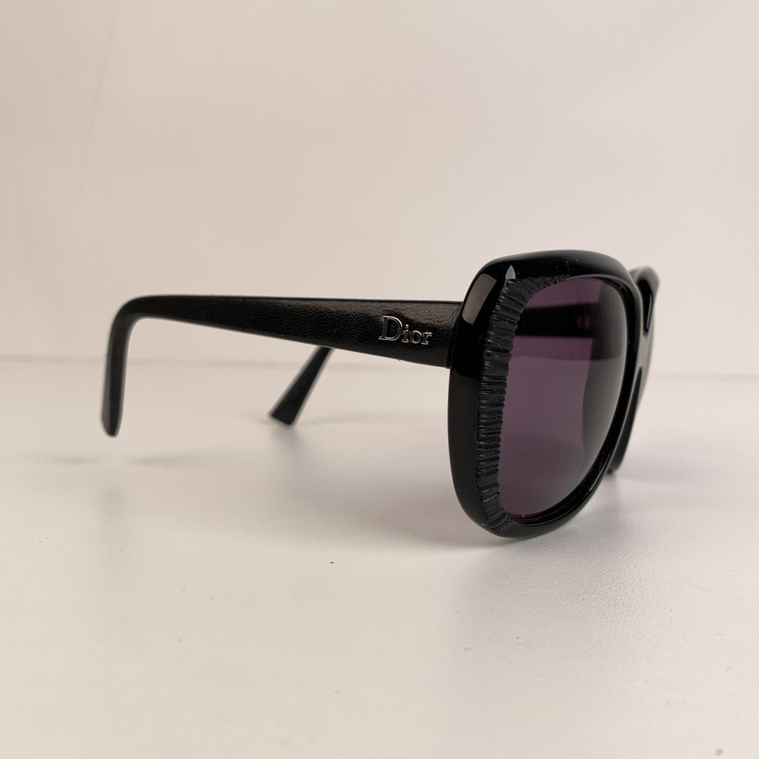 Christian Dior Black Acetate and Leather Taffetas 1 Sunglasses In Excellent Condition In Rome, Rome