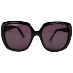 Christian Dior Black Acetate and Leather Taffetas 1 Sunglasses
