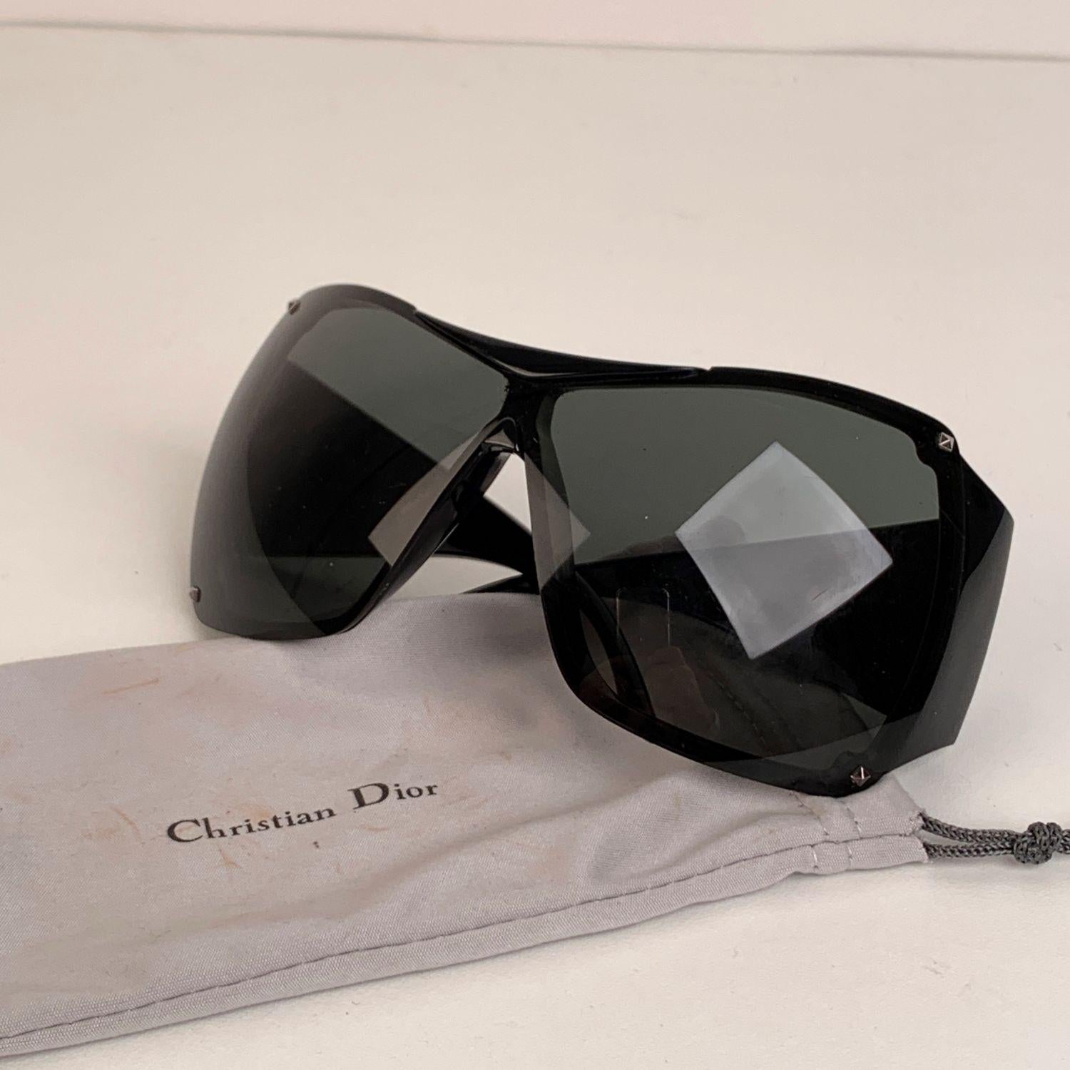 Occhiali da sole Christian Dior in acetato nero Overshine 1 Shield 110 mm 2
