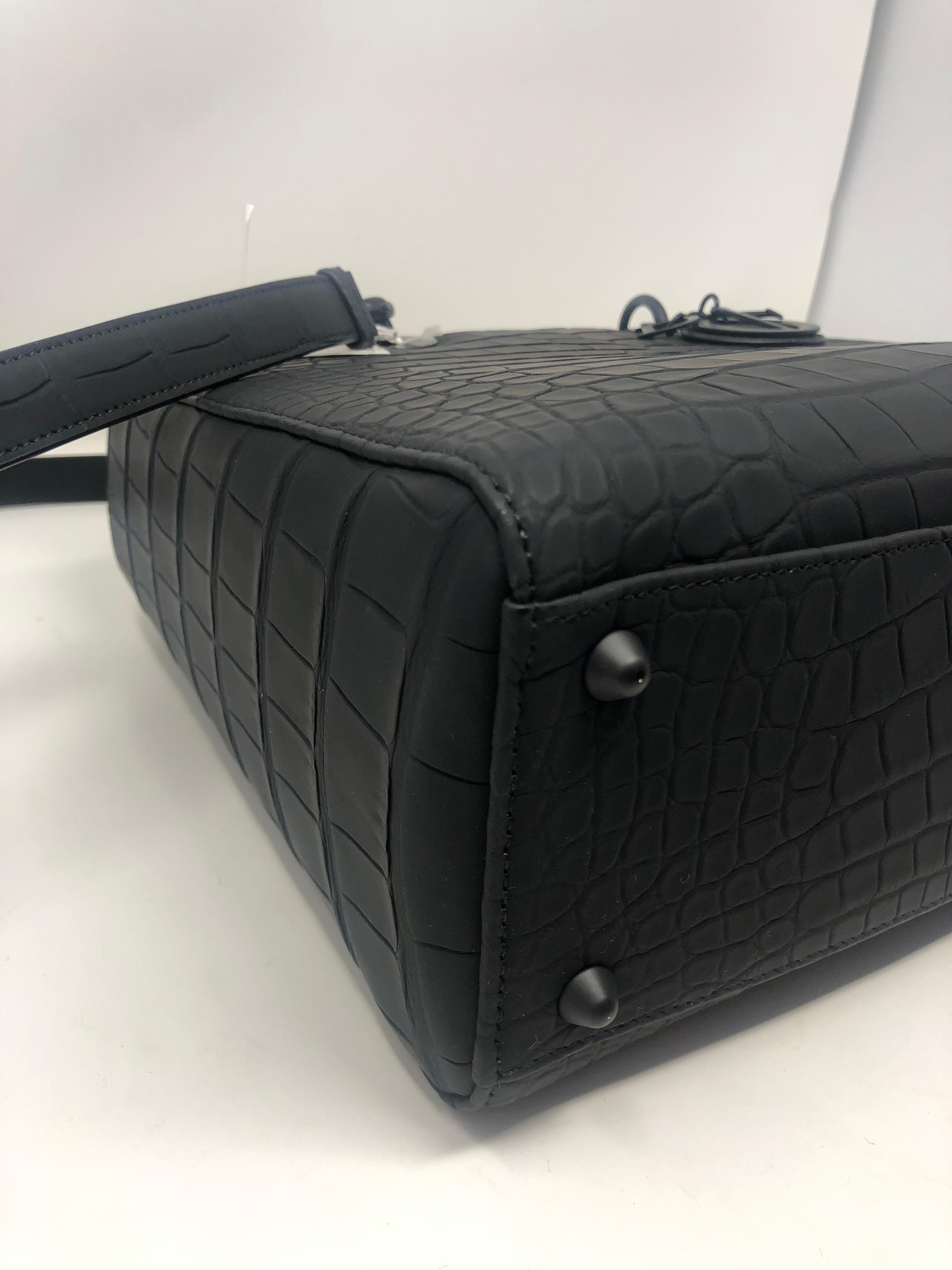Christian Dior Black Alligator Large Lady Bag 6
