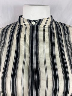 Christian Dior Black and White Blouse Tunic, Size 36