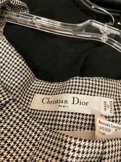 Christian Dior Black and White Cap-Sleeve Dress with Bows NWT $2400