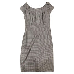 Christian Dior - Robe à manches courtes et nœuds - Noir et blanc