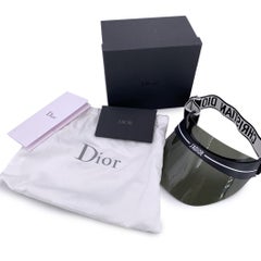 Christian Dior Black and White DiorClub1 0H3 Adjustable Visor Hat