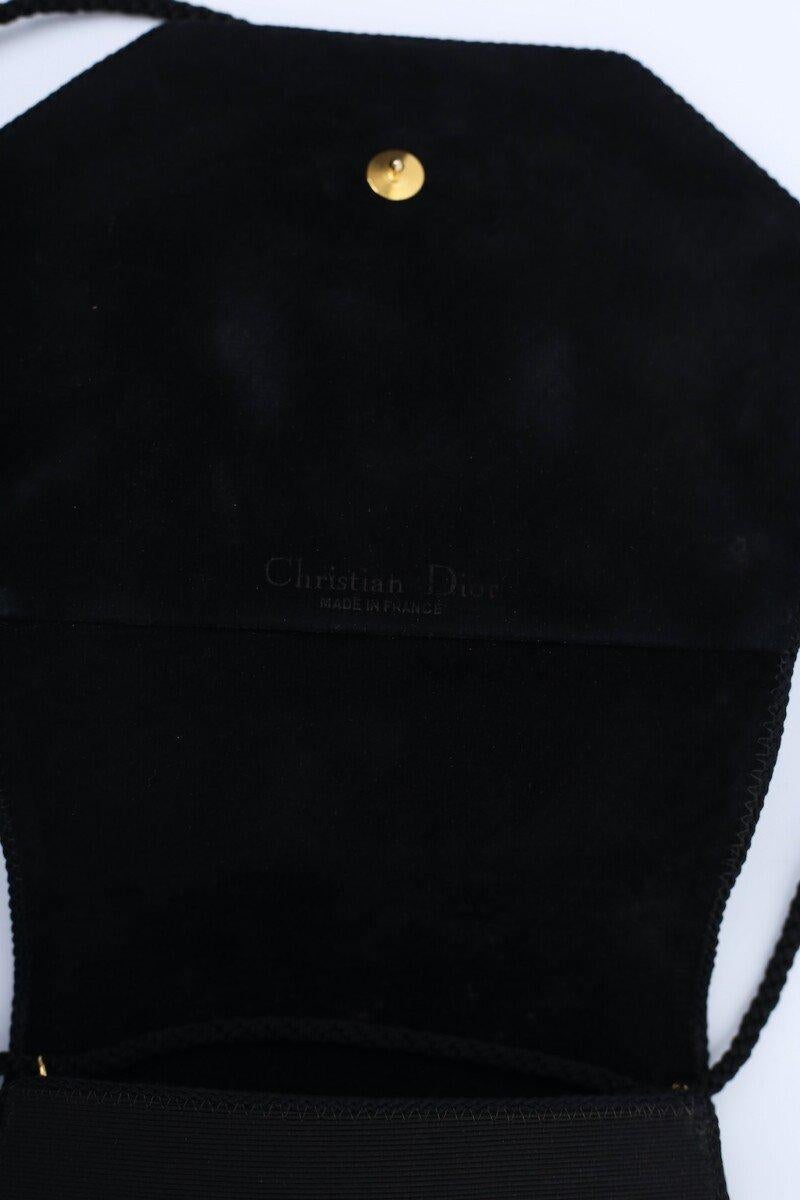 Christian Dior Schwarze und gelbe Umhängetasche im Angebot 5
