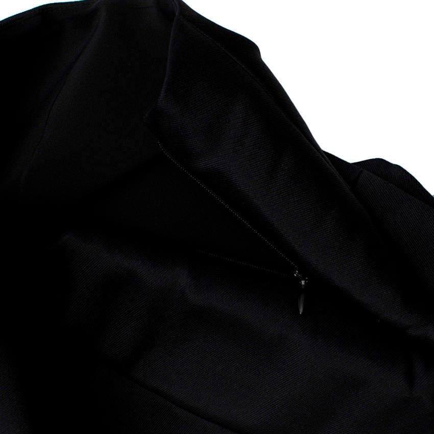 Women's Christian Dior Black Asymmetric Peplum Sleeveless Top - Size US 4 For Sale