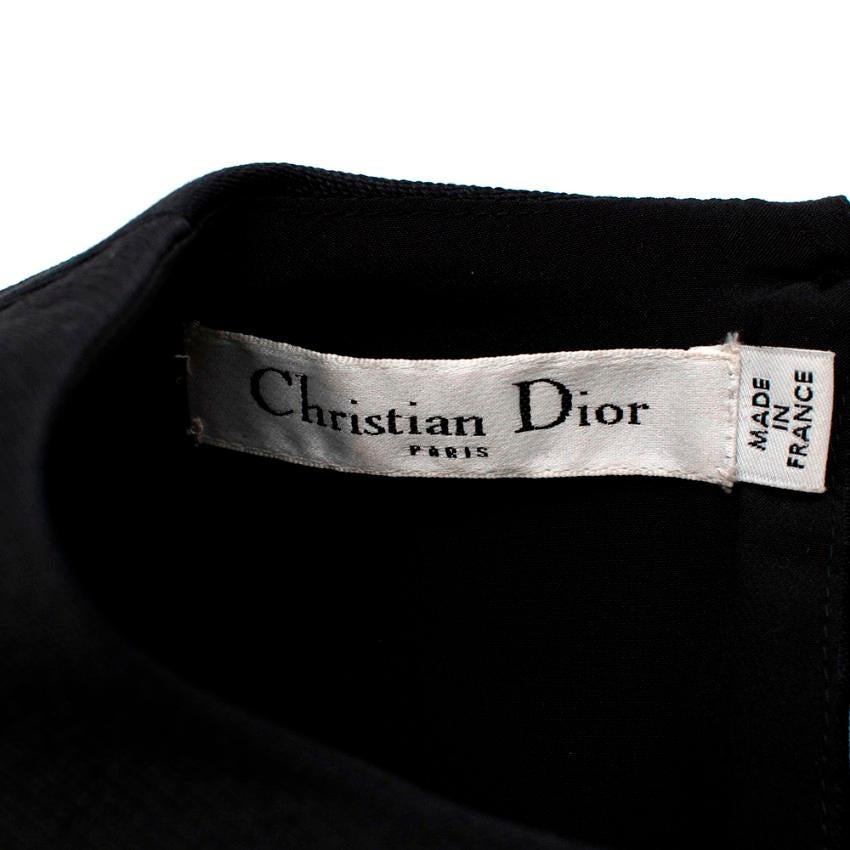 Christian Dior Black Asymmetric Peplum Sleeveless Top - Size US 4 For Sale 2
