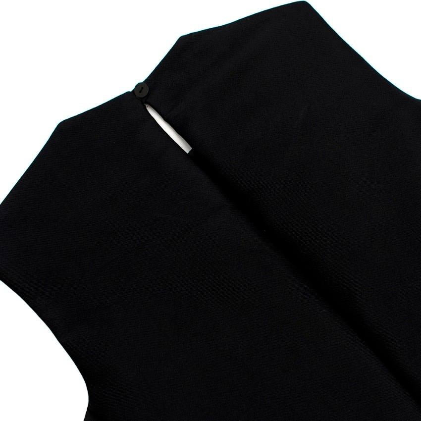 Christian Dior Black Asymmetric Peplum Sleeveless Top - Size US 4 For Sale 5