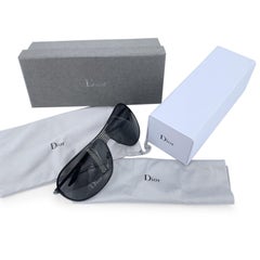 Christian Dior Black Aviator Hard Dior1 Sunglasses with Crystals