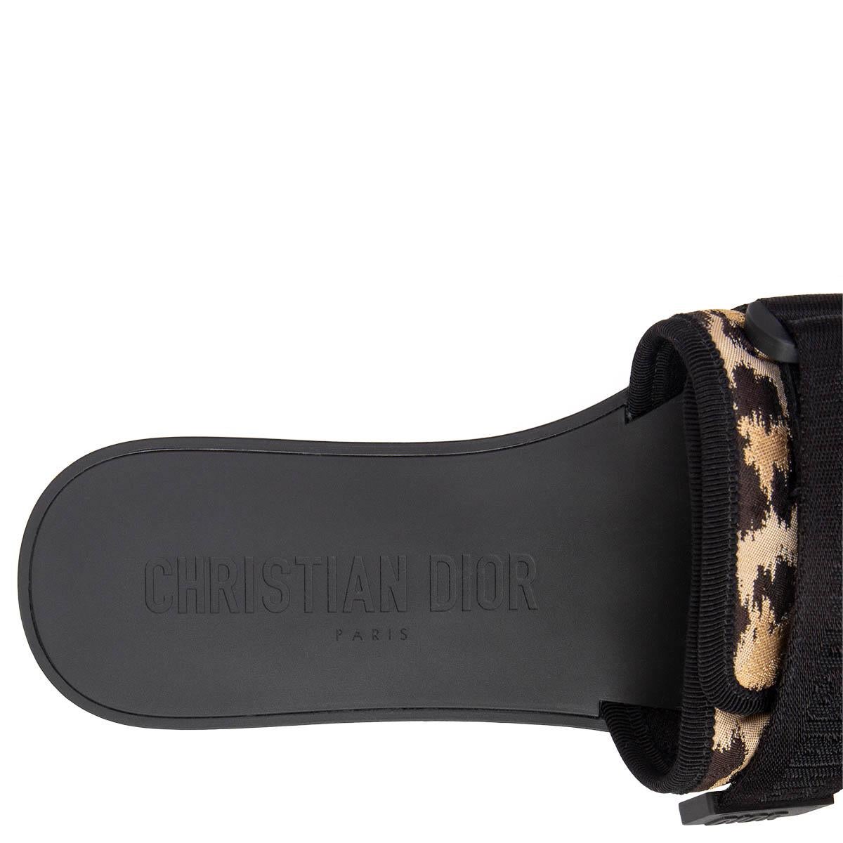 christian dior leopard slides