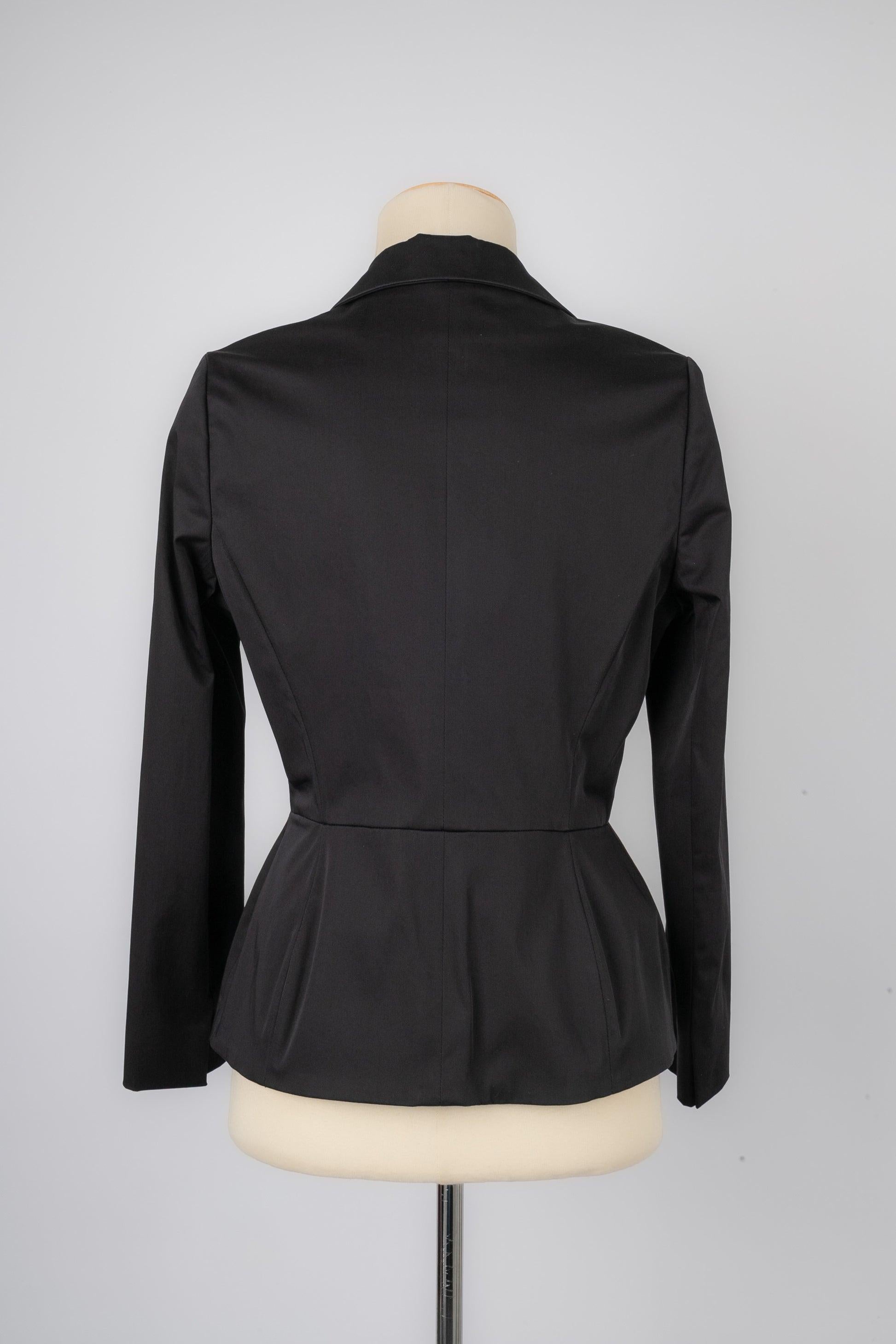 Christian Dior Black Blended Cotton Jacket, circa 2005 In Excellent Condition For Sale In SAINT-OUEN-SUR-SEINE, FR