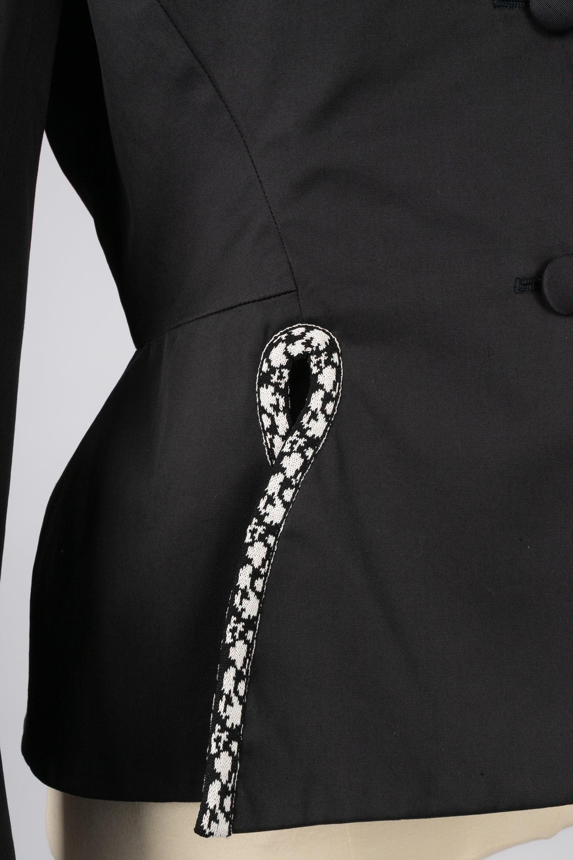 Christian Dior Black Blended Cotton Jacket, circa 2005 For Sale 2