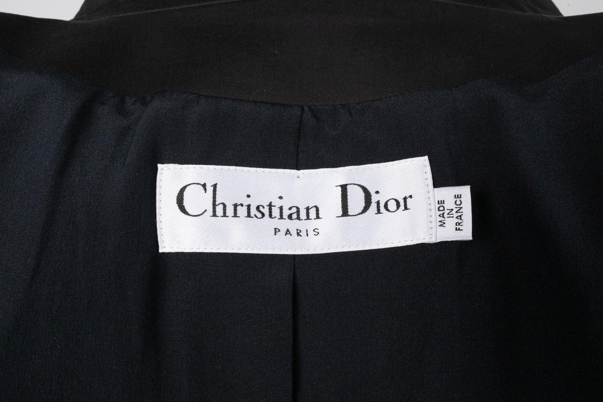 Christian Dior Black Blended Cotton Jacket, circa 2005 For Sale 4