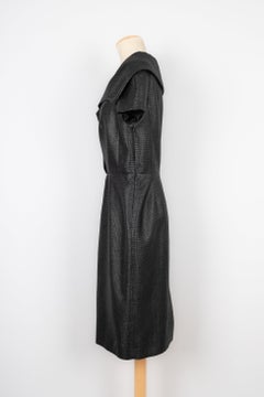 Christian Dior Black Blended Cotton Mid-Length Dress