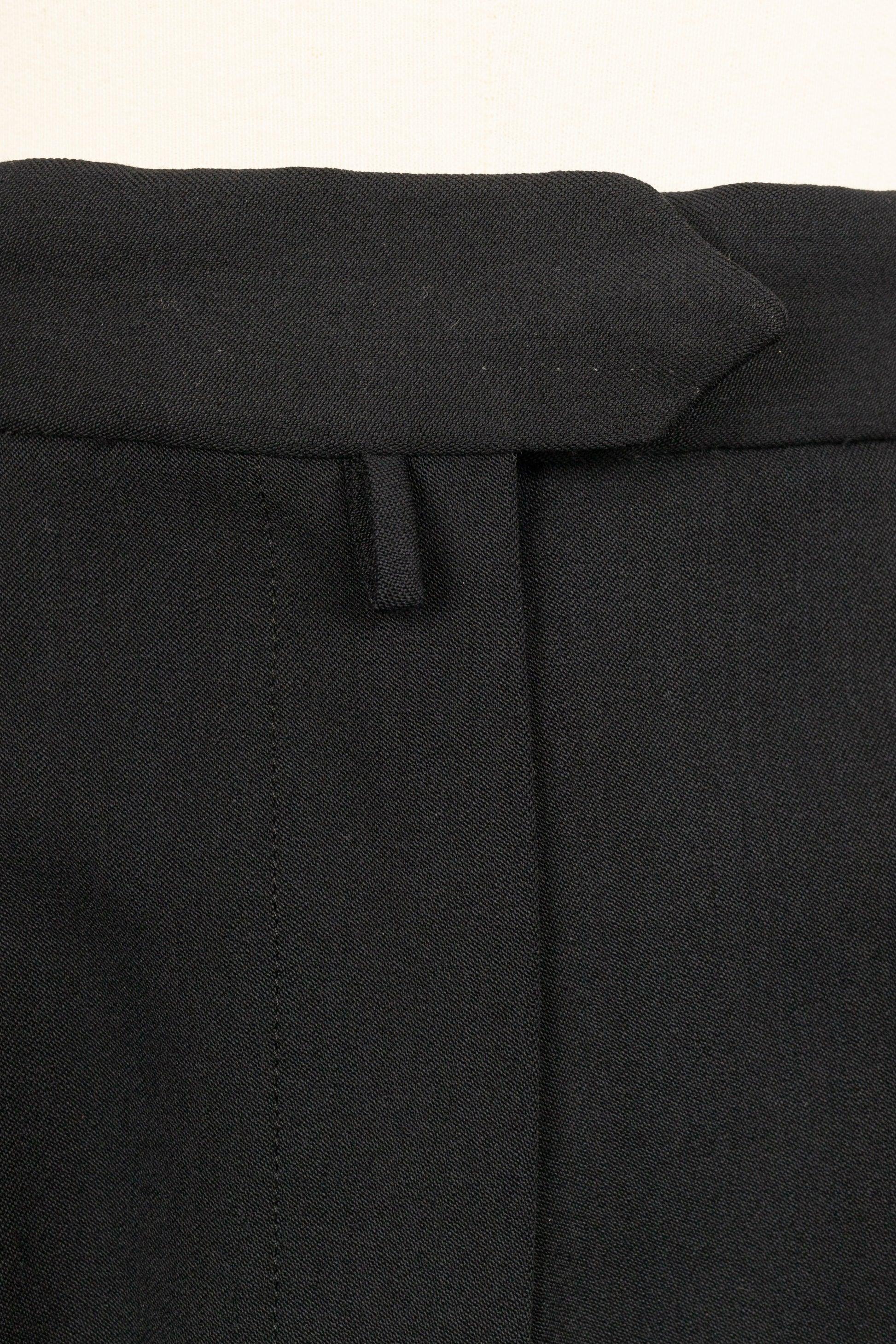 Christian Dior Black Blended Wool Pants For Sale 1