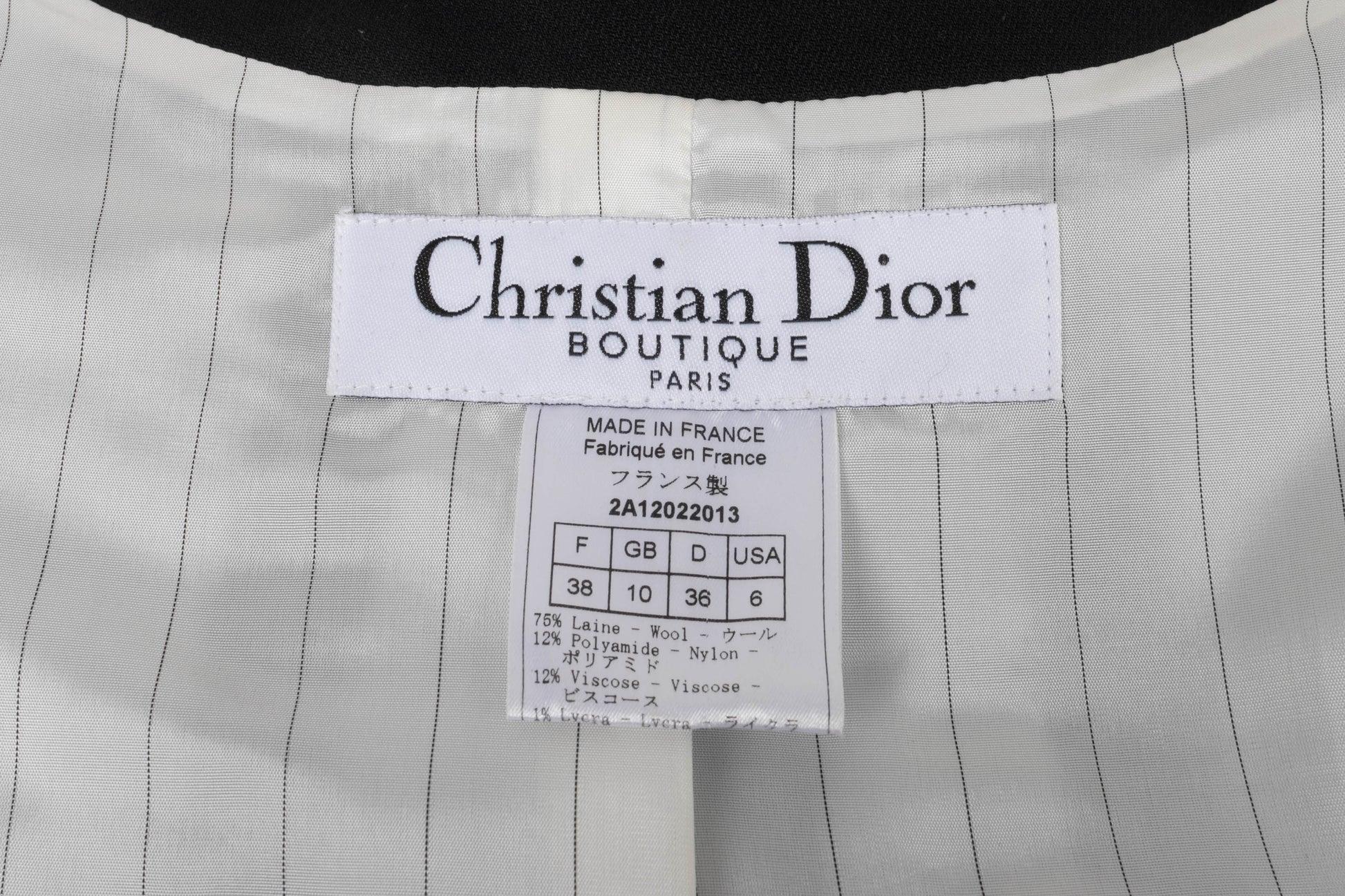 Christian Dior Set in lana nera, 2002 in vendita 3