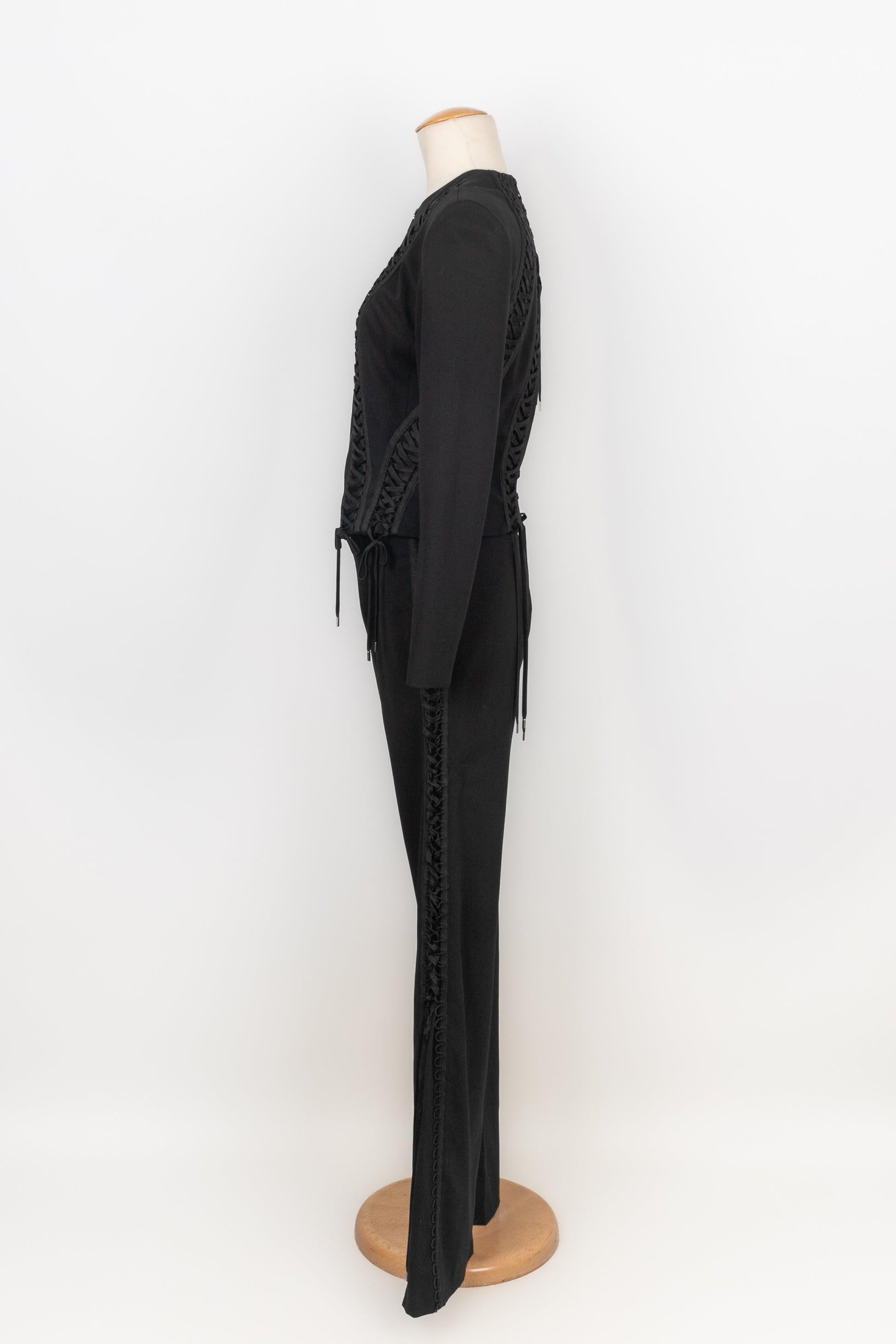 Christian Dior Set in lana nera, 2002 In condizioni ottime in vendita a SAINT-OUEN-SUR-SEINE, FR