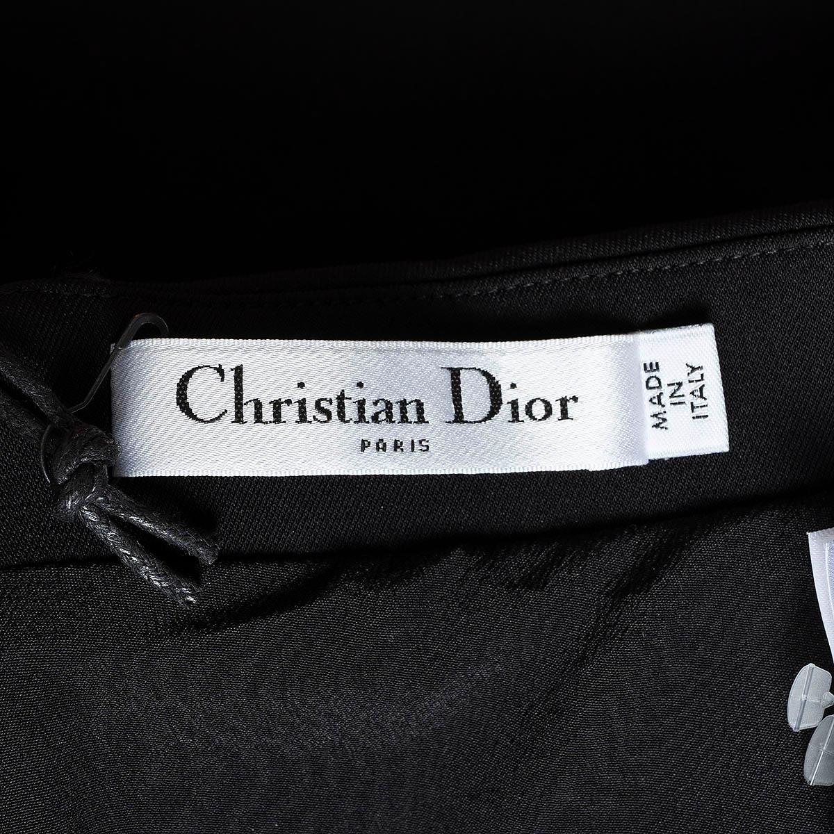 CHRISTIAN DIOR black blue orange 2022 COLORBLOCK HALTER MINI Dress 34 XS For Sale 5