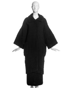 Christian Dior black bouclé wool and mohair skirt suit, fw 1999