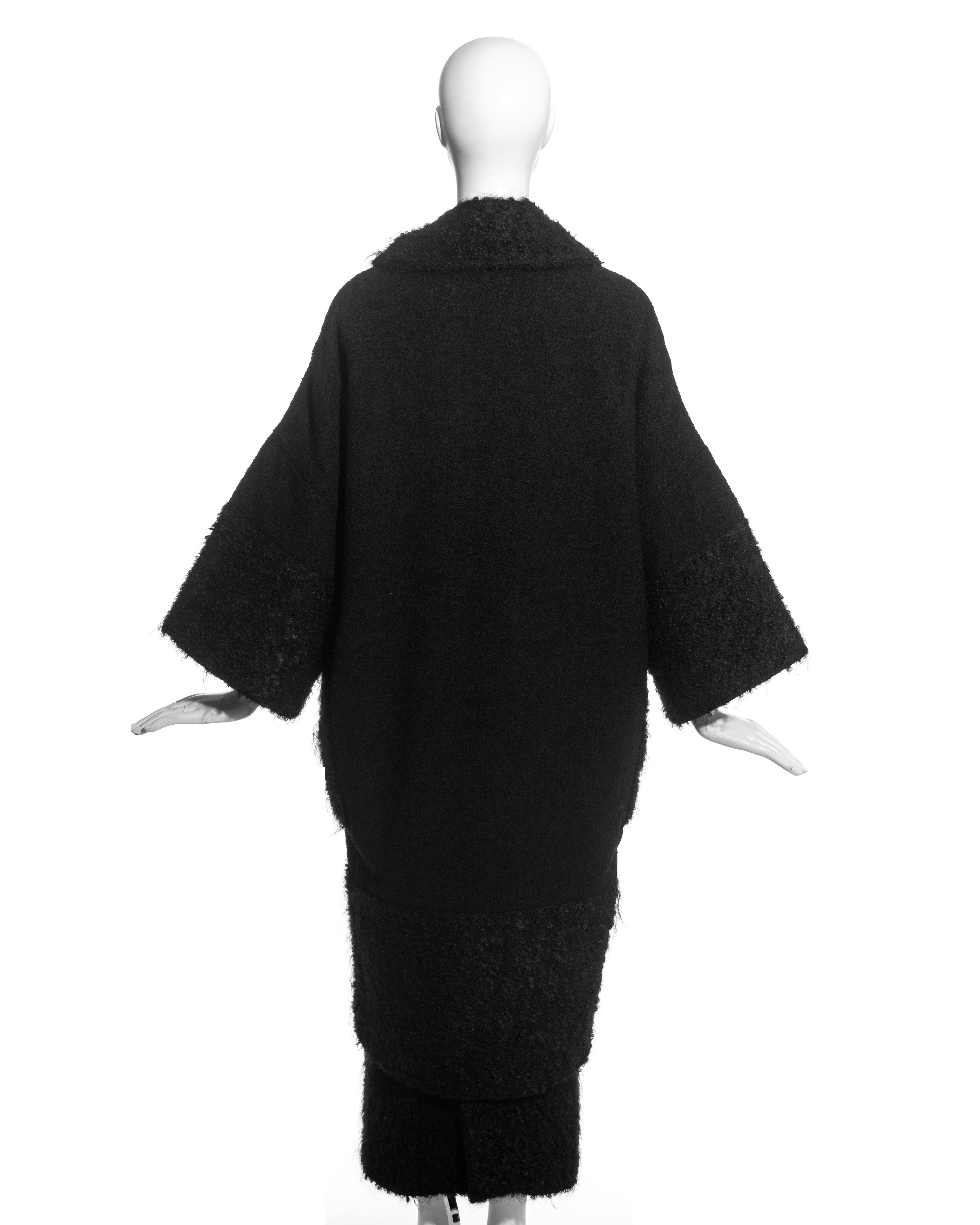 Black Christian Dior black bouclé wool and mohair skirt suit, fw 1999 For Sale