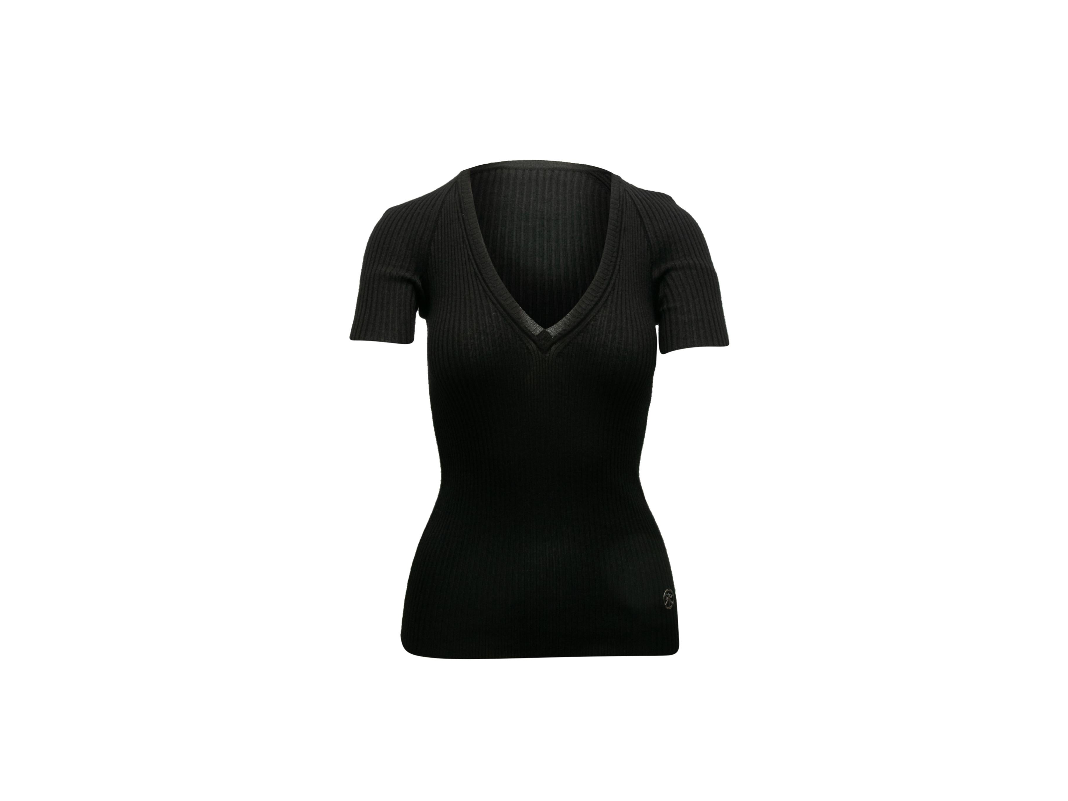 Christian Dior Black Boutique Short Sleeve Top In Excellent Condition In New York, NY