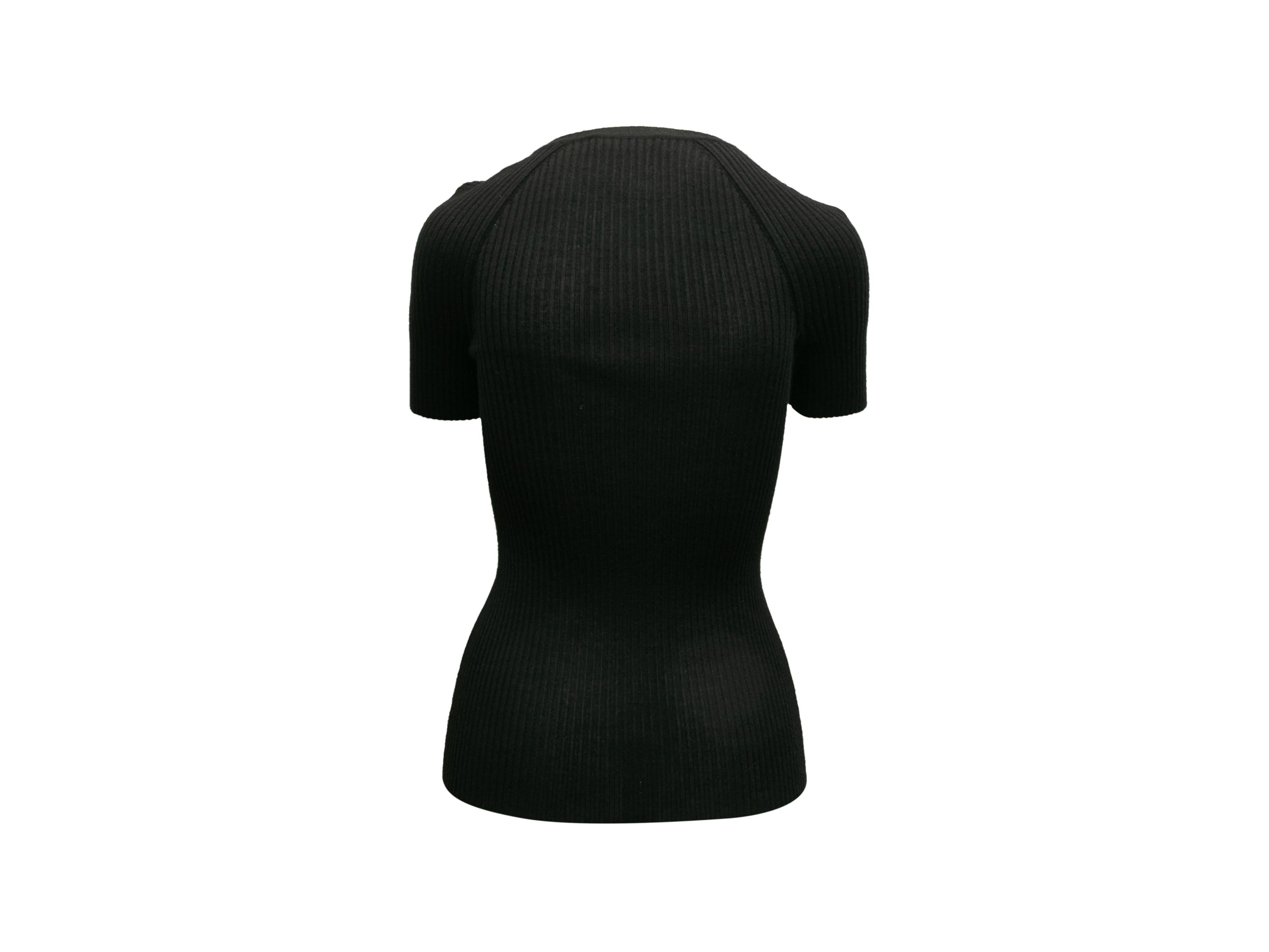 Christian Dior Black Boutique Short Sleeve Top 2