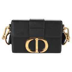 Christian Dior Schwarze Box Kalbsleder 30 Montaigne Tasche