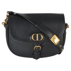 Christian Dior Black Box Calfskin Medium Bobby Flap Bag