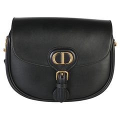 Christian Dior Black Box Calfskin Medium Bobby Flap Bag
