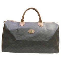 Christian Dior Wabenförmige Trotter Boston Duffle Bag mit schwarzem und braunem Monogramm 863436