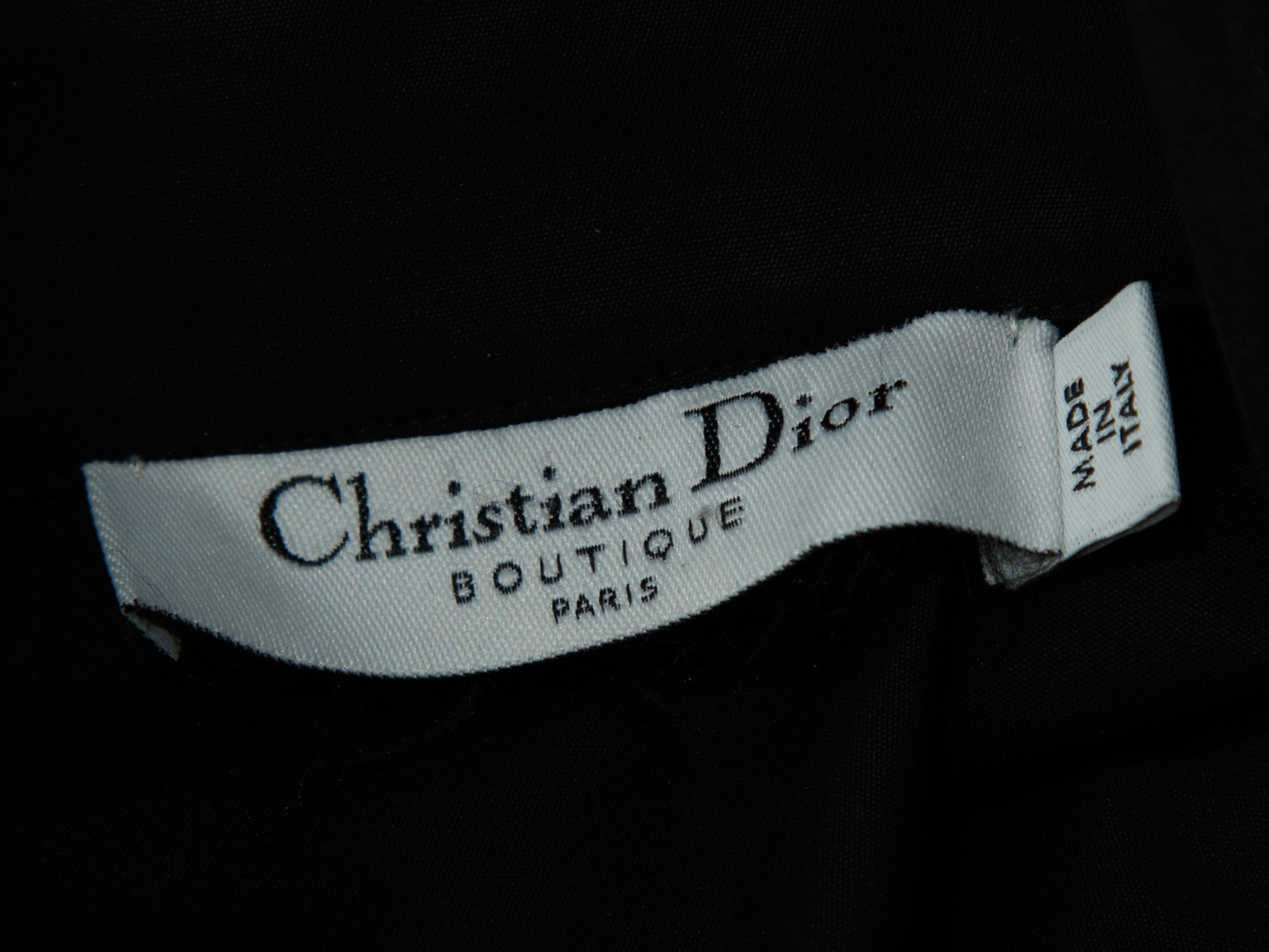 Christian Dior Black Button-Up Top In Excellent Condition In New York, NY