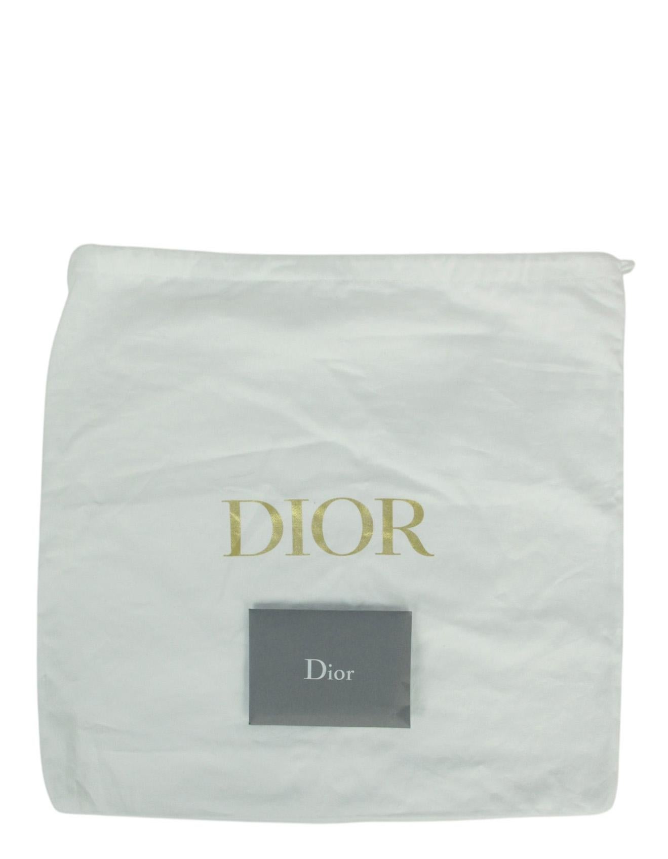 Christian Dior Black Calfskin Leather CD Saddle Bag w/ Strap 5
