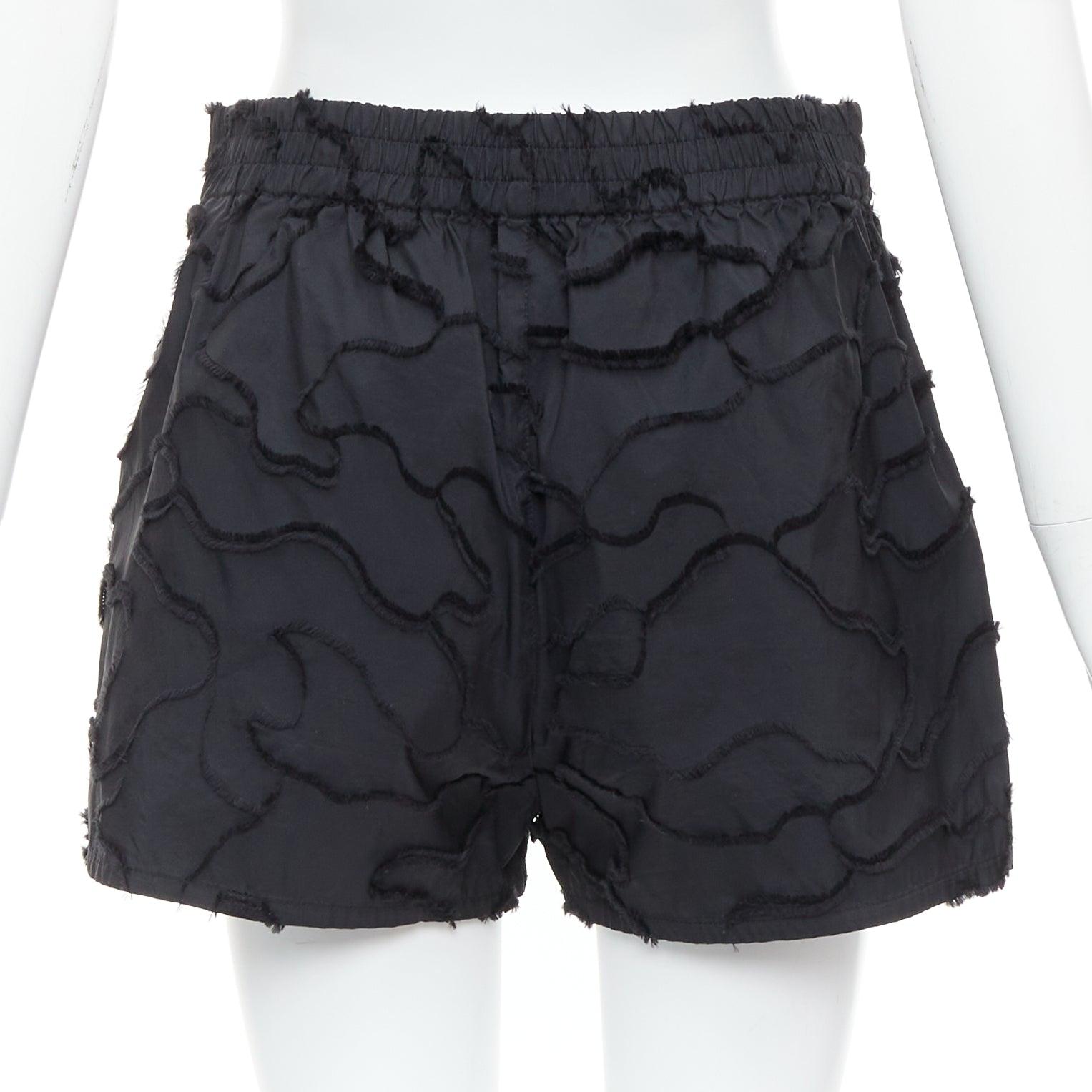 Women's CHRISTIAN DIOR black camouflage patch applique logo shorts FR36 S For Sale