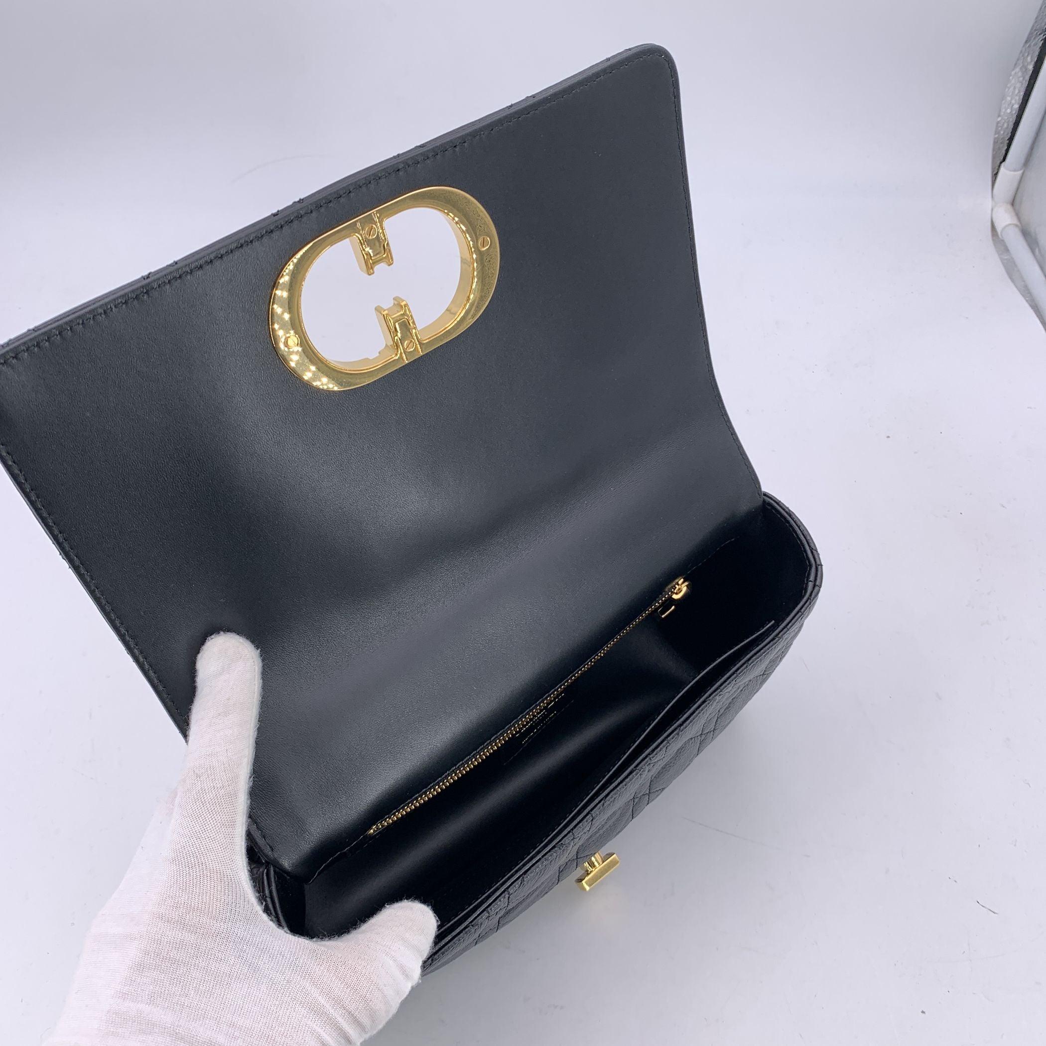 Christian Dior Black Cannage Leather Medium Caro Shoulder Bag 2
