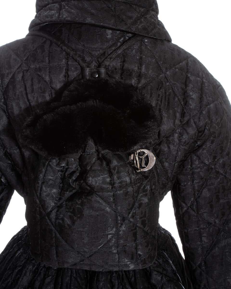 Christian Dior Black Cannage quilt monogram 4 piece ensemble, fw 1998 For Sale 3