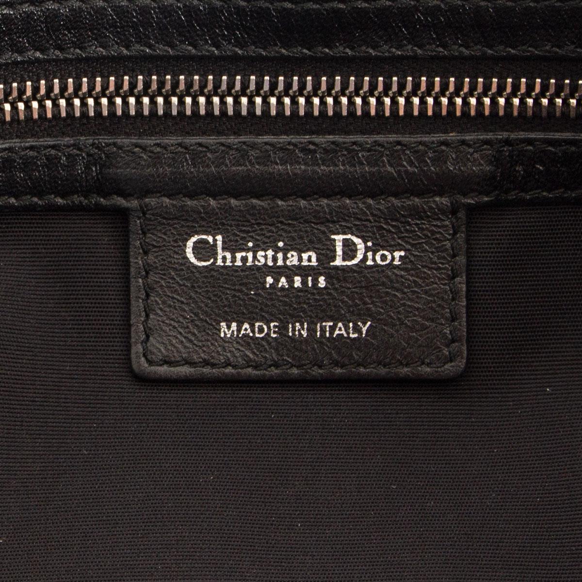 Women's CHRISTIAN DIOR black Cannage quilted leather GRANVILLE Tote Bag