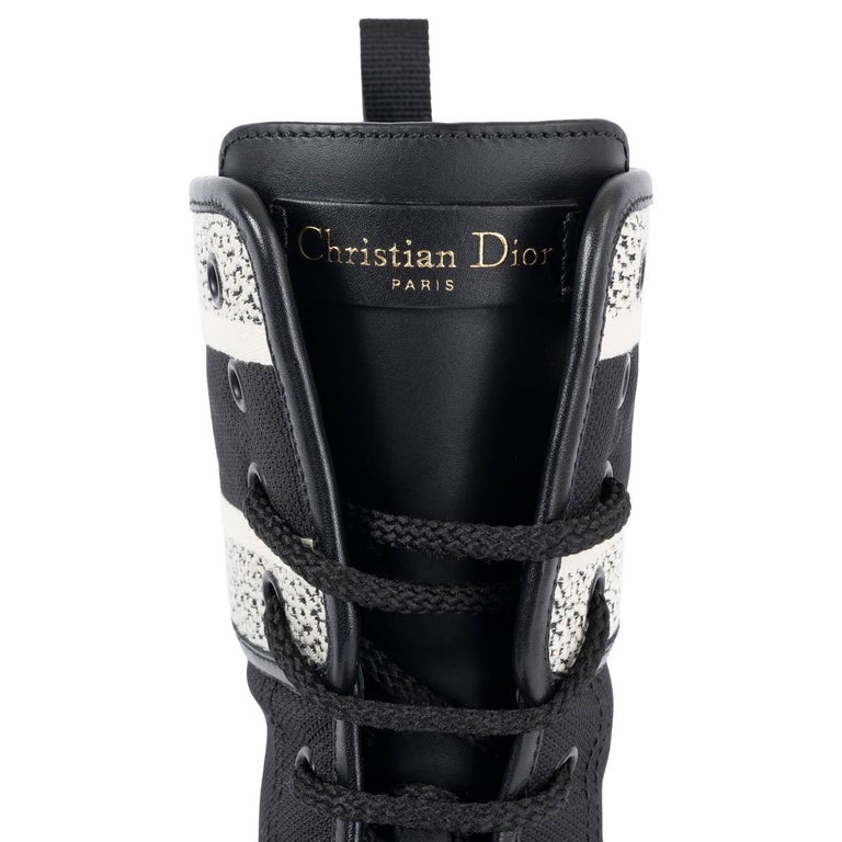 Dior D-major Canvas & Rubber Boot In Green