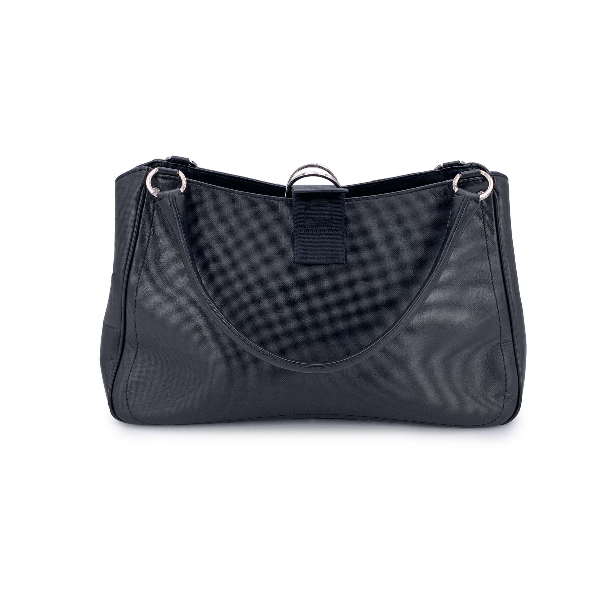 Women's Christian Dior Black Canvas Hardcore Crystal Shoulder Bag For Sale