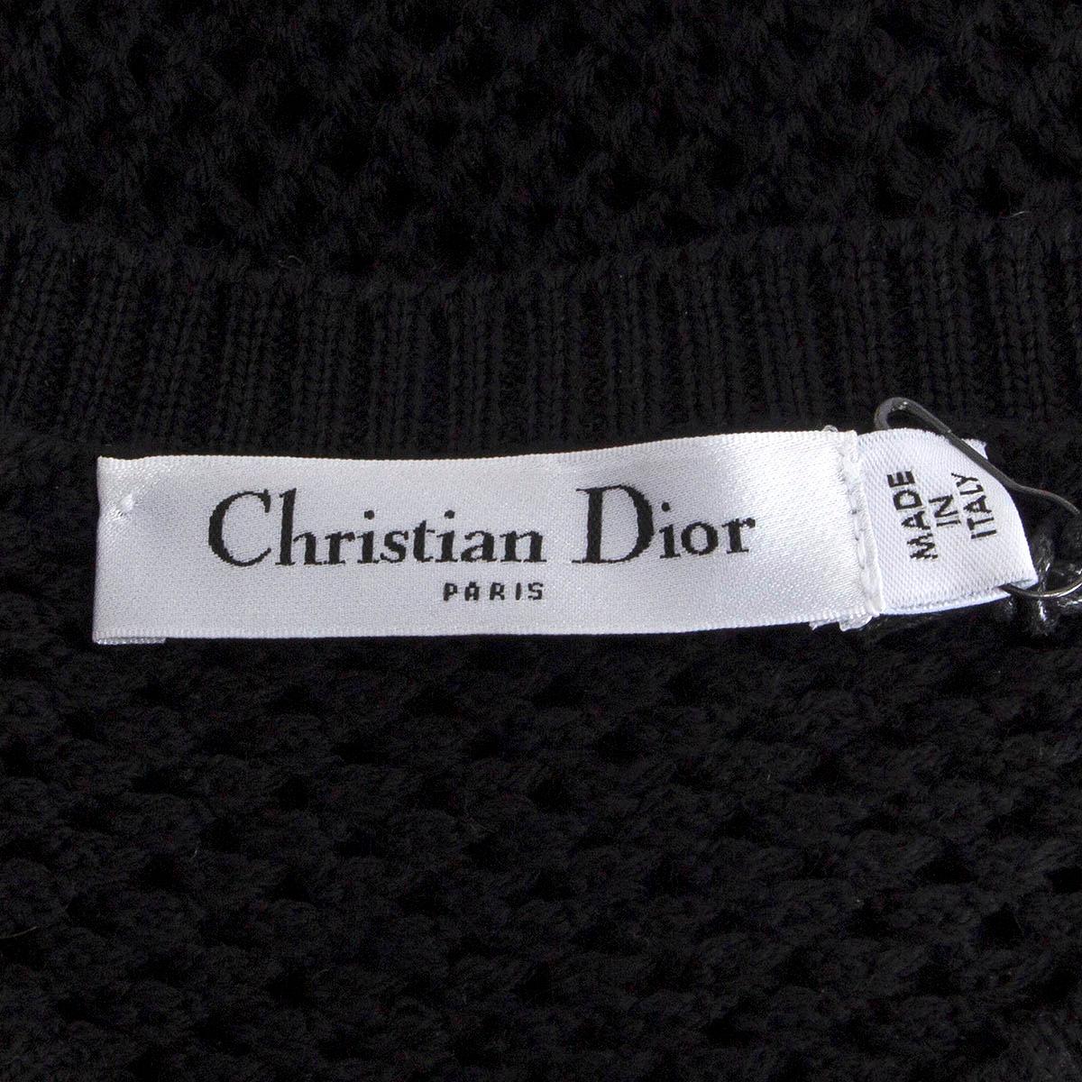 Women's CHRISTIAN DIOR black cashmere 2018 DRAGON Crewneck Sweater XS For Sale