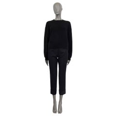 CHRISTIAN DIOR black cashmere J'ADIOR 8 BOXY Sweater 38 S
