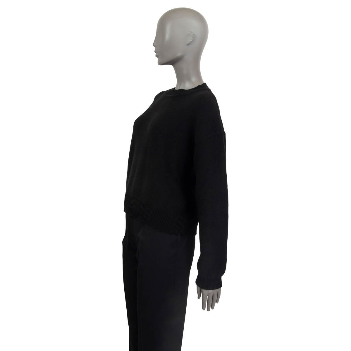 De las mujeres CHRISTIAN DIOR cachemira negra J'ADIOR 8 BOXY Jersey 38 S