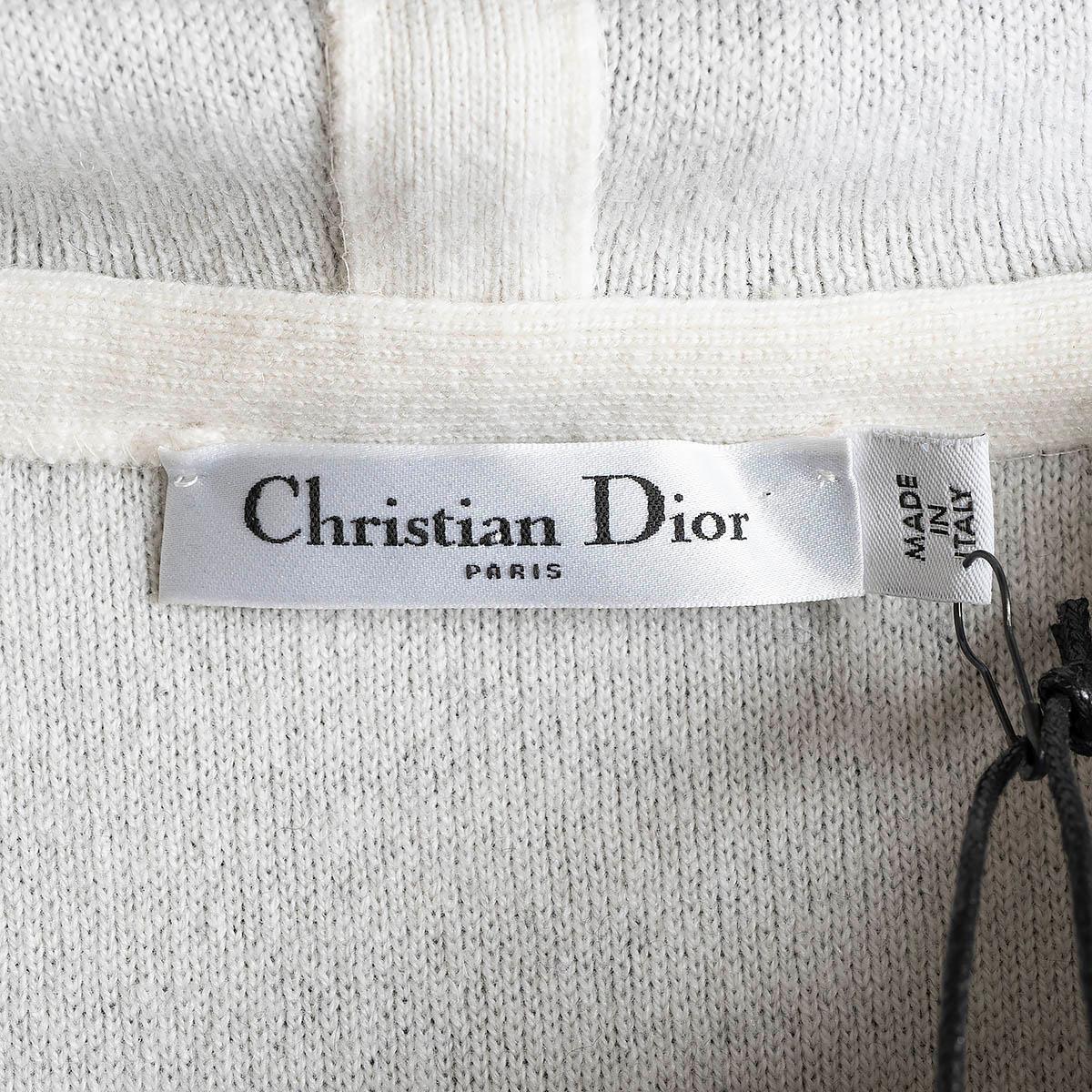 CHRISTIAN DIOR black cashmere J'ADIOR 8 HOODED Sweater 40 M For Sale 8
