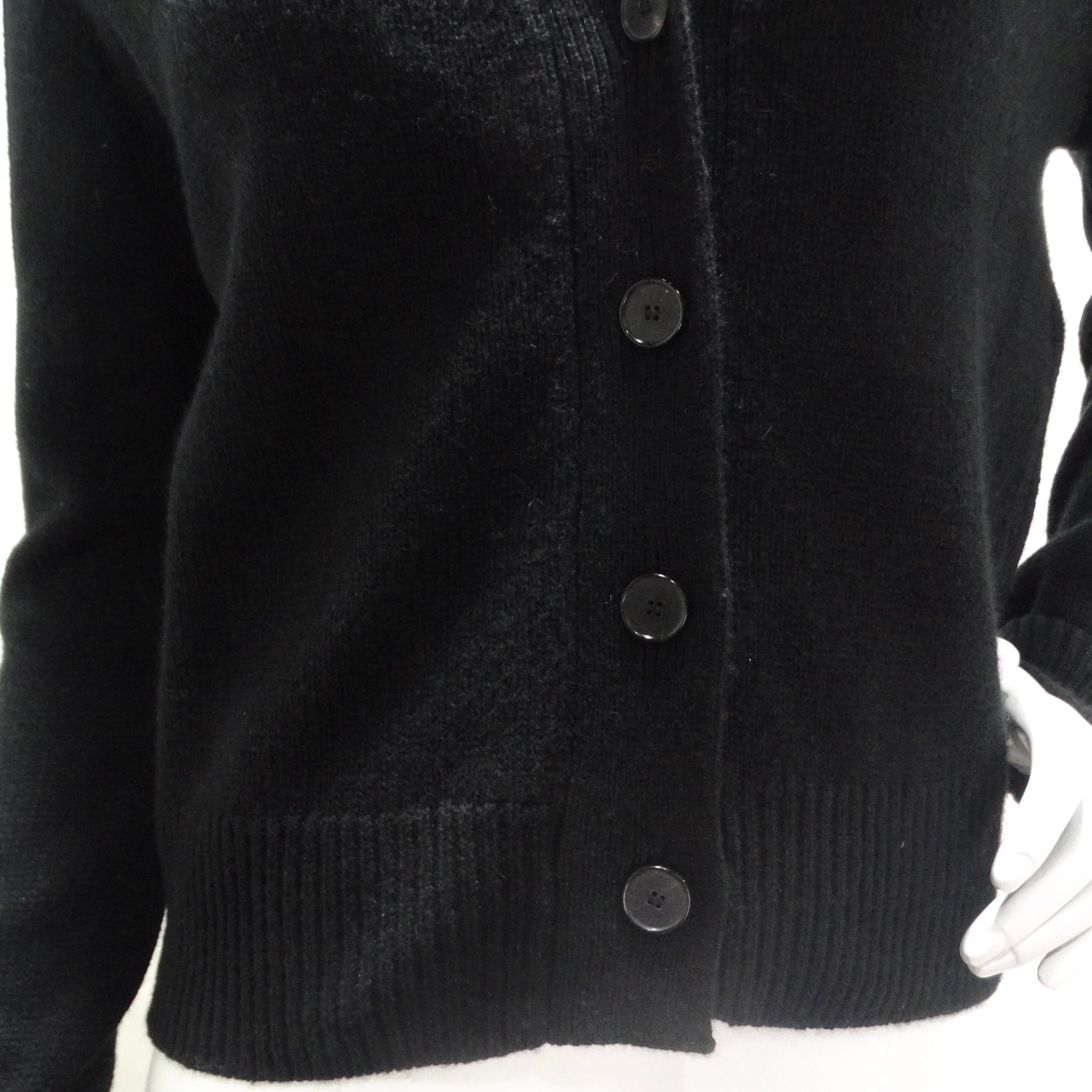 Women's or Men's Christian Dior Black Cashmere Knit Logo Cardigan