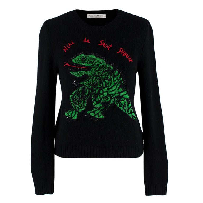 Christian Dior Black Cashmere Niki de Saint Phalle Sweater - Size US 4 at 1stDibs | dior niki de saint phalle dior, christian dior sweater green